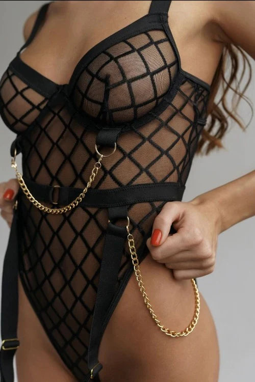 Alina's Fine Chain Bodysuit