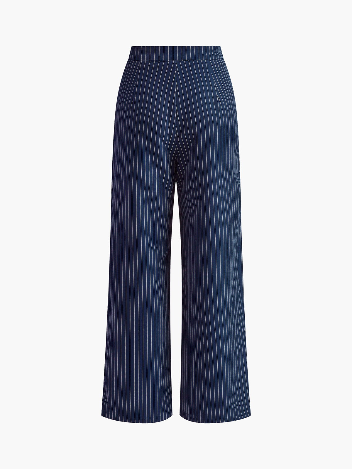High Waist Pinstripe Wide Leg Trousers for Effortless Modern Style