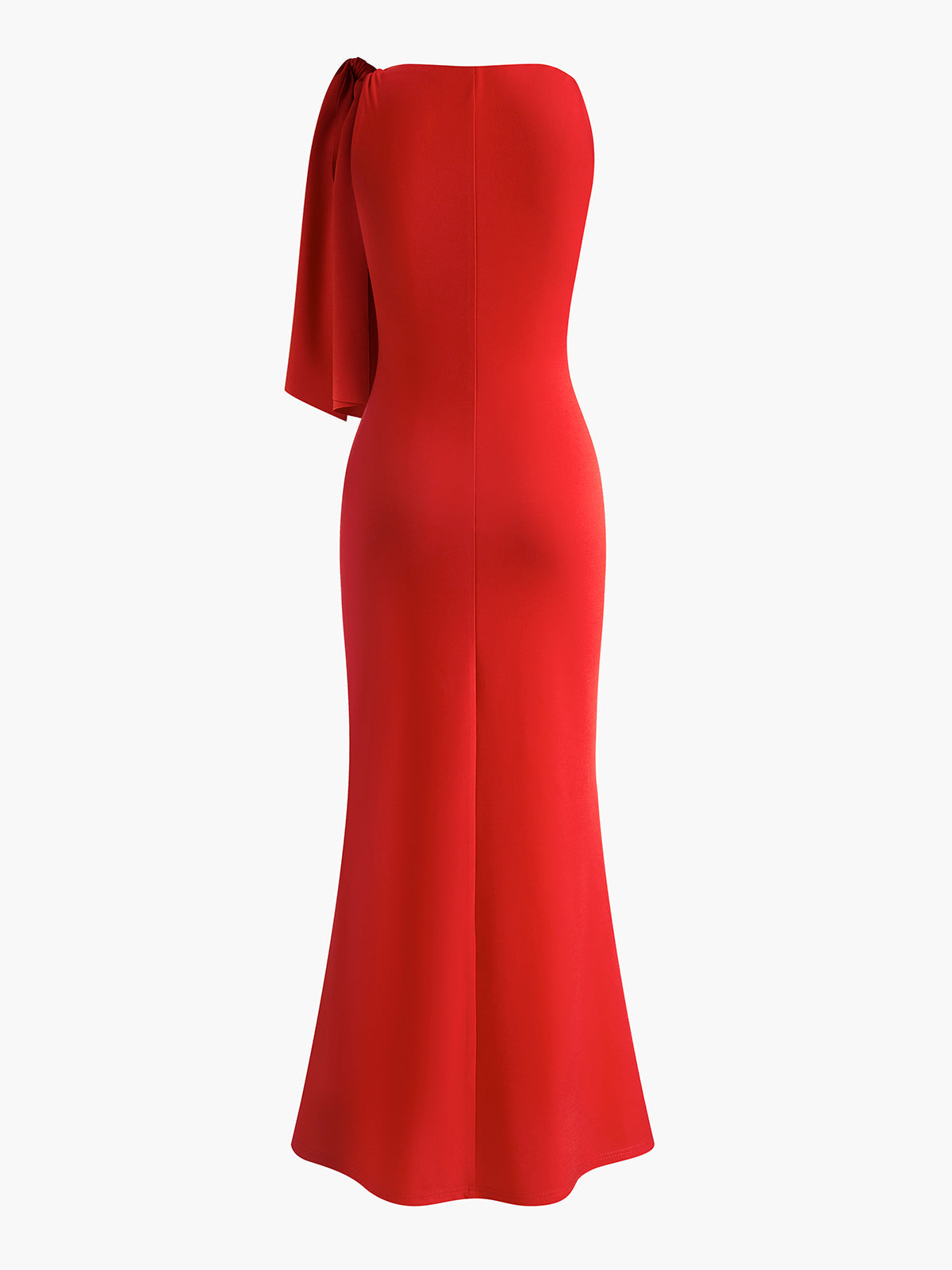 Elegant Bow Shoulder Maxi Dress