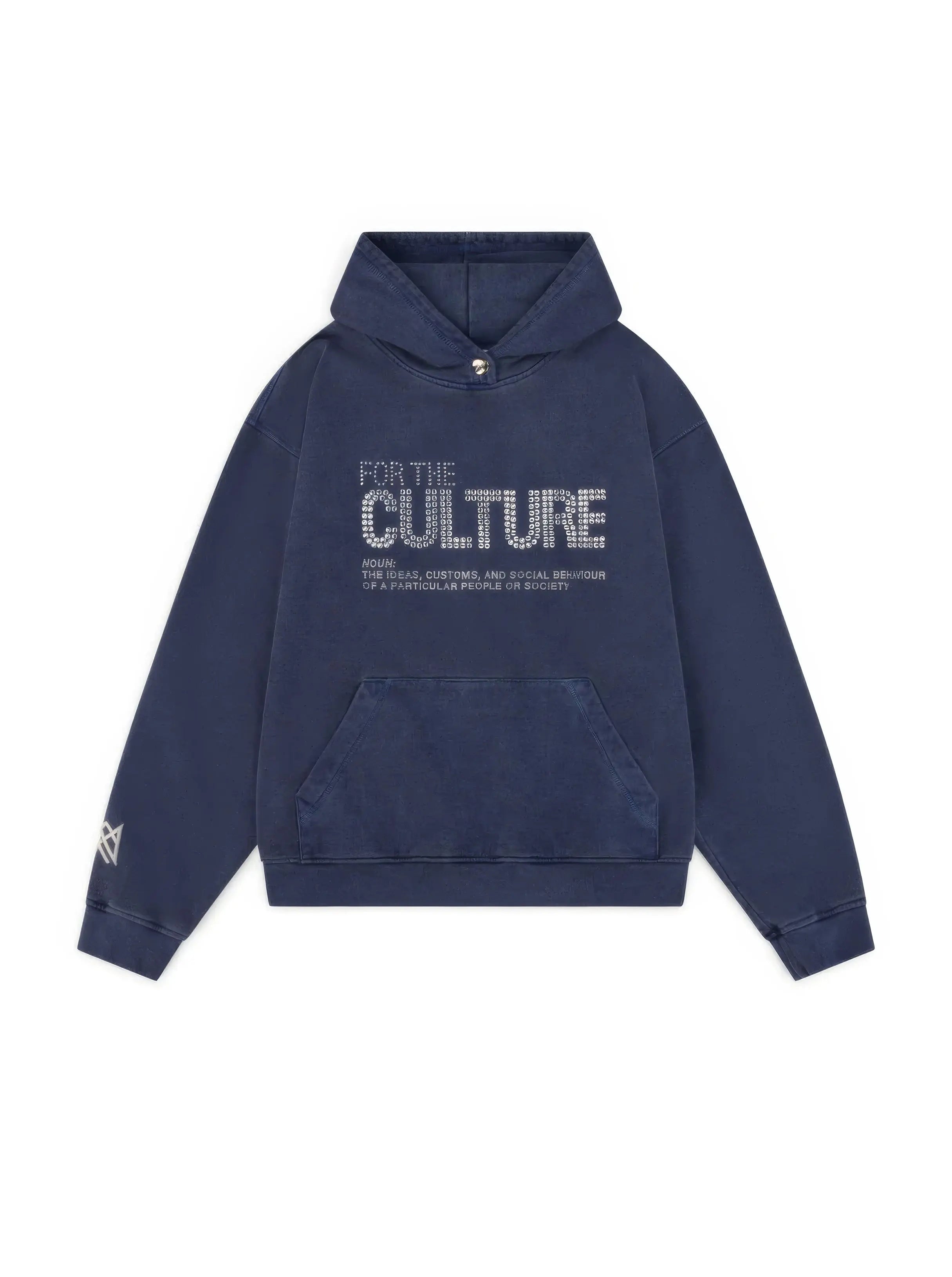 Vintage-Washed Oversized Hoodie with CULTURE Graphic