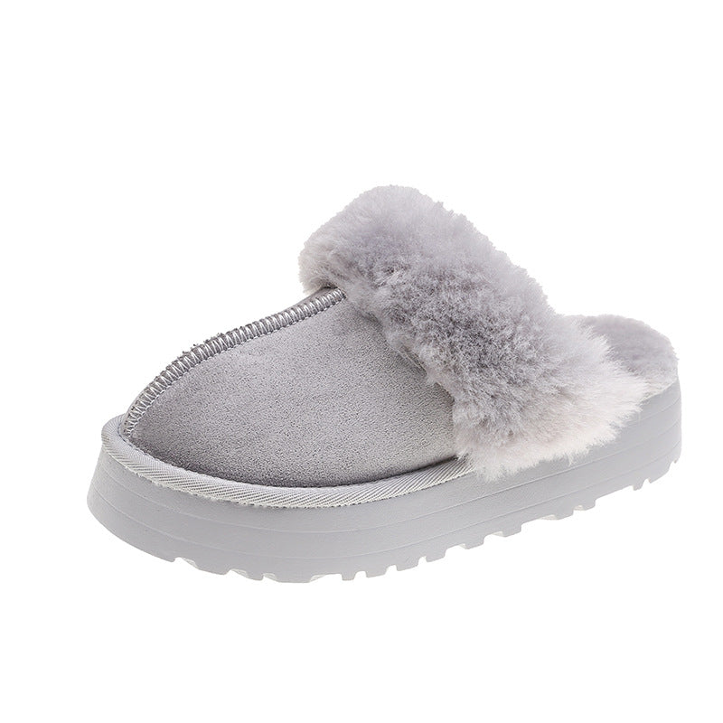 Plush Fleece Lined Slip-On Slippers for Cosy Indoor Comfort
