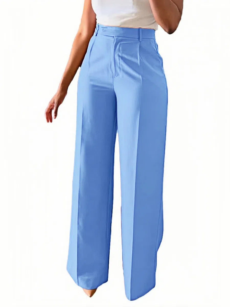 High Waist Tailored Wide Leg Trousers for Elegant Everyday Wear