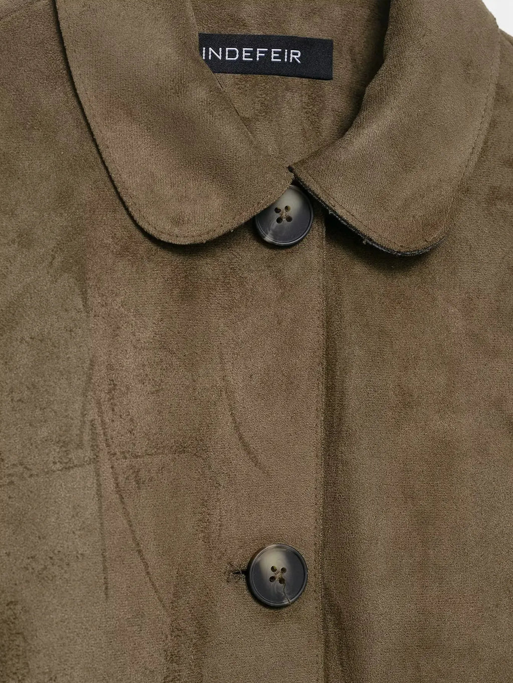 Retro Faux Suede Jacket with Front Flap Pockets