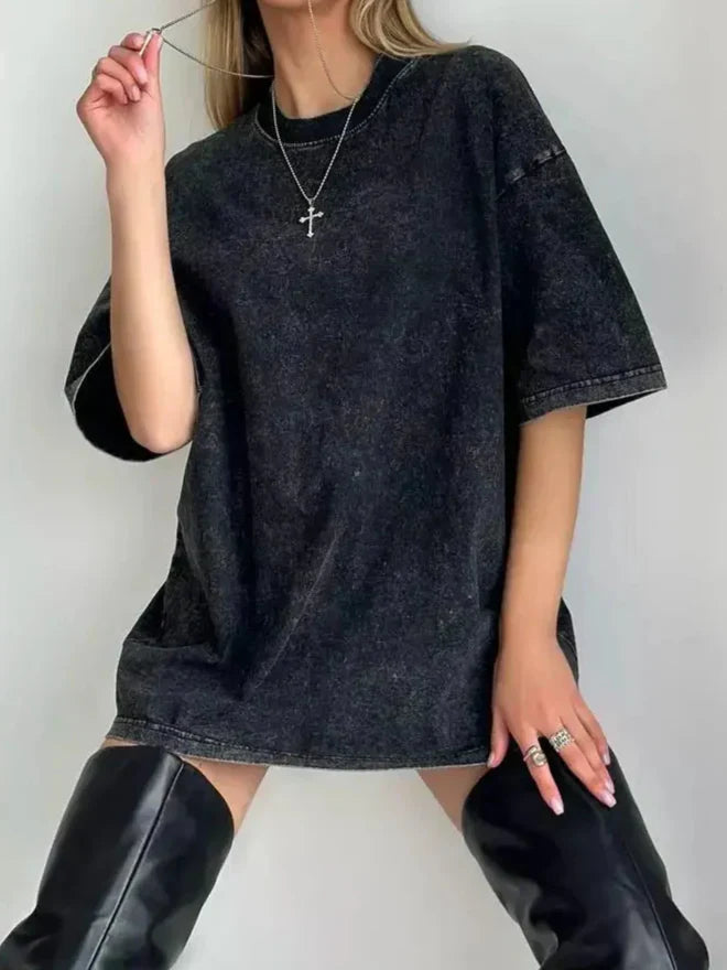 Vintage Wash Oversized Crewneck T-Shirt