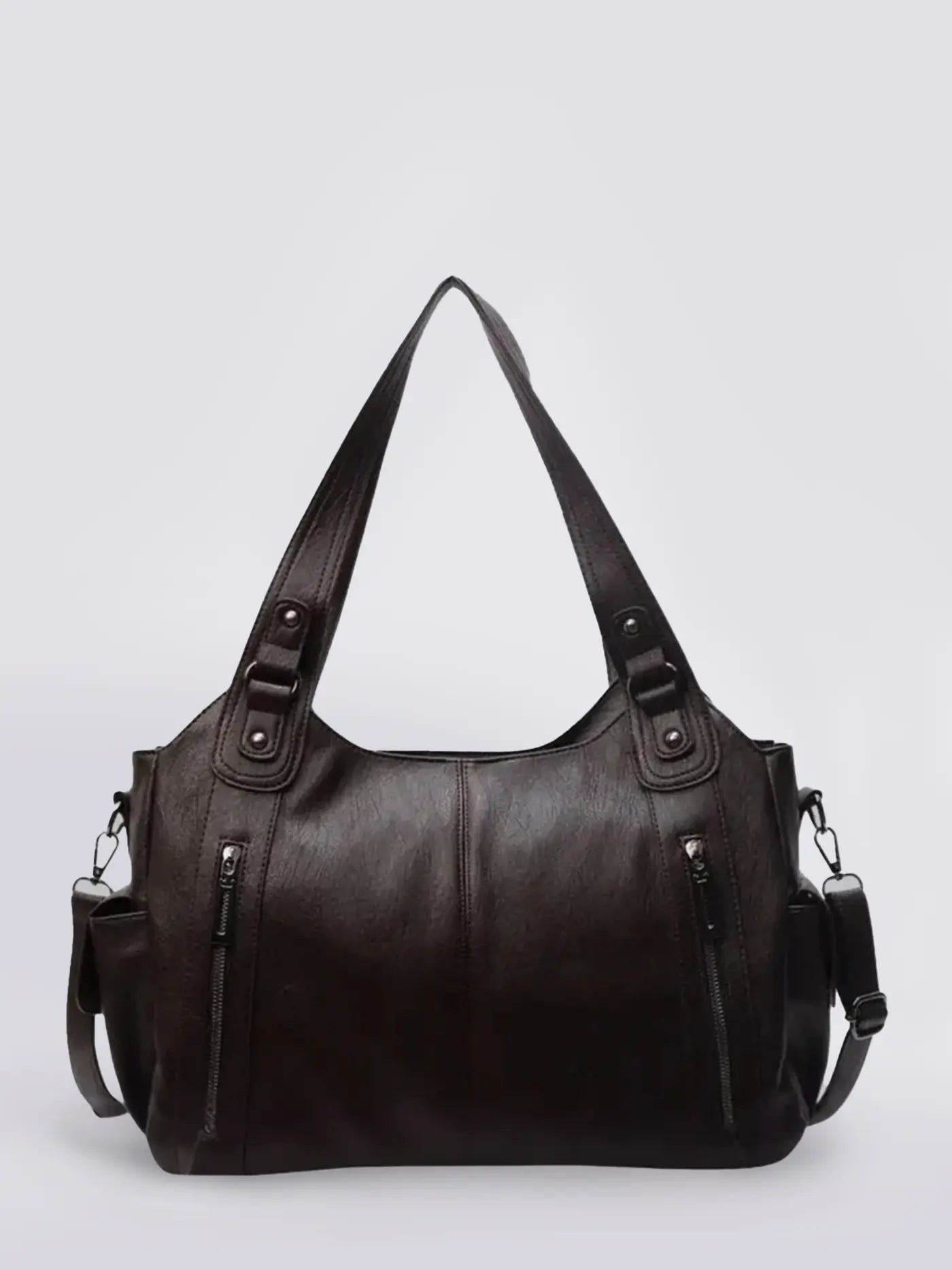 Classic Multi-Pocket Shoulder Bag with Adjustable Strap