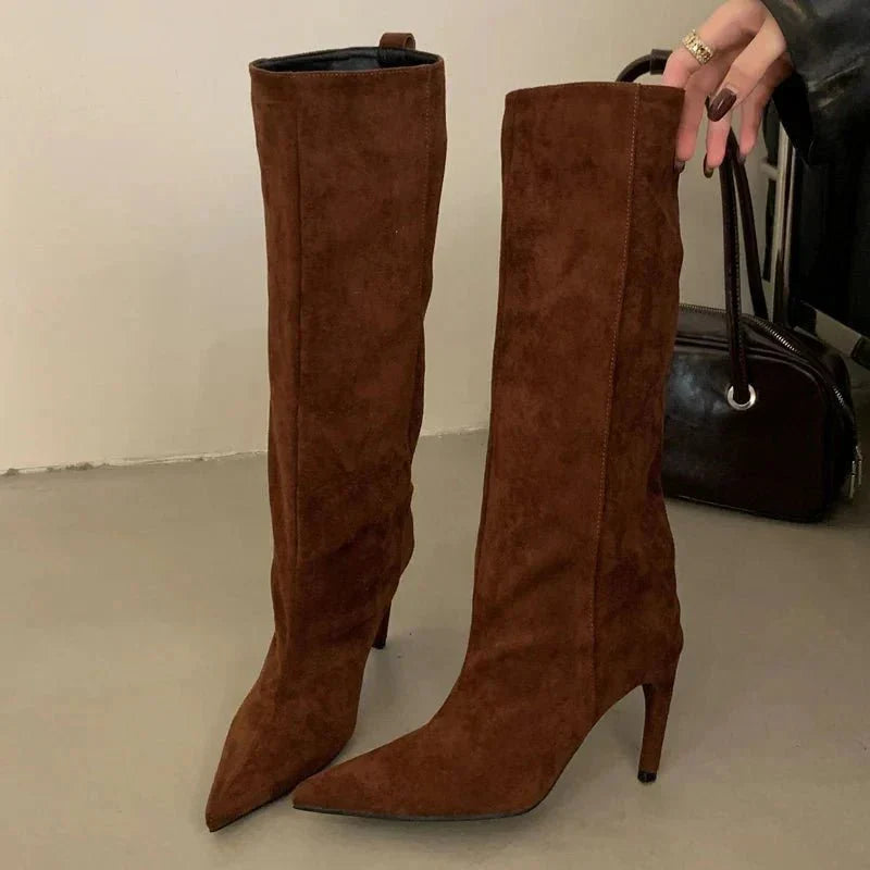 Kendra Suede Knee High Boots