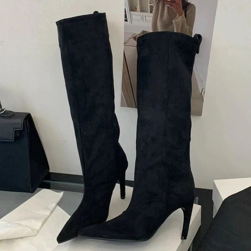 Kendra Suede Knee High Boots
