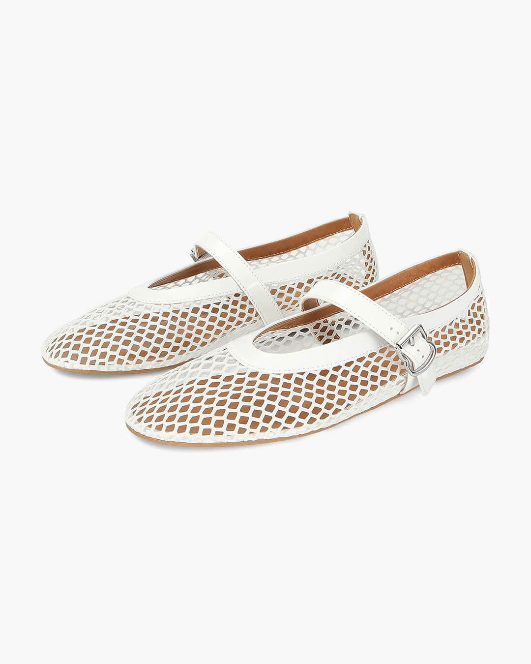 Mesh Strap Ballet Flats
