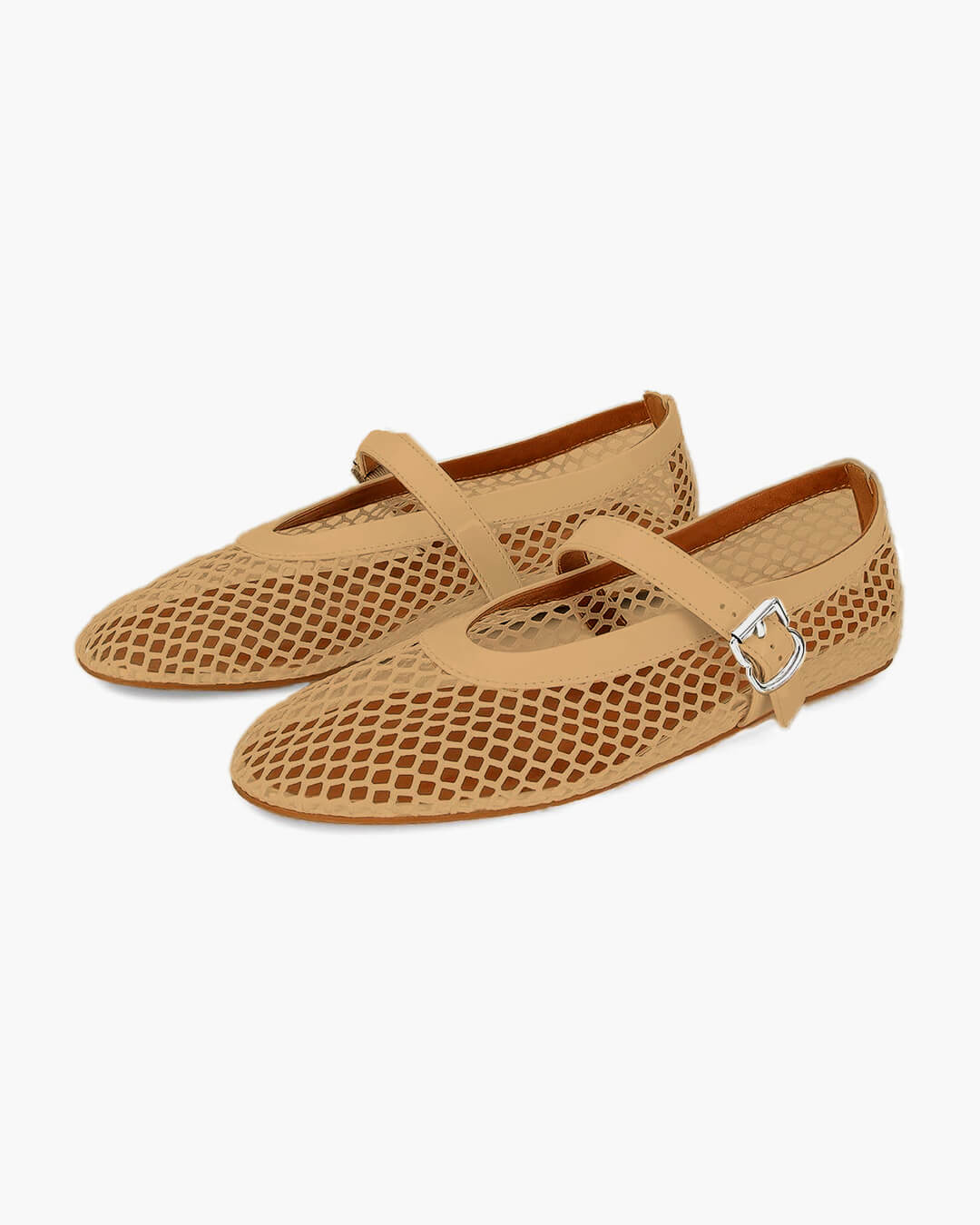 Mesh Strap Ballet Flats