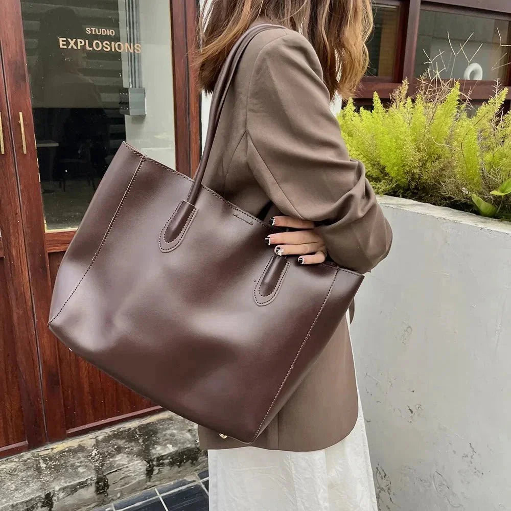 Luxury Vegan Leather Tote Bag – Spacious Everyday Handbag