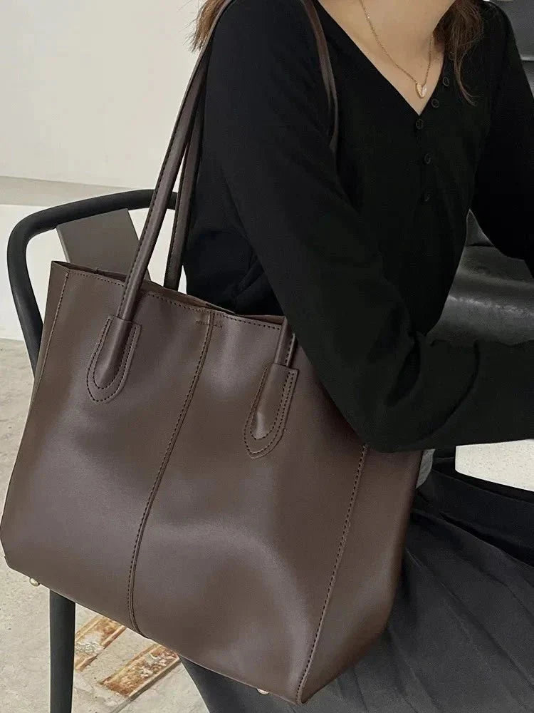 Luxury Vegan Leather Tote Bag – Spacious Everyday Handbag