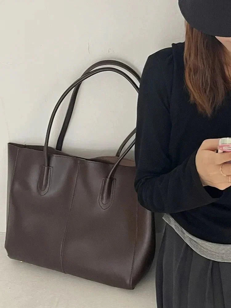 Luxury Vegan Leather Tote Bag – Spacious Everyday Handbag